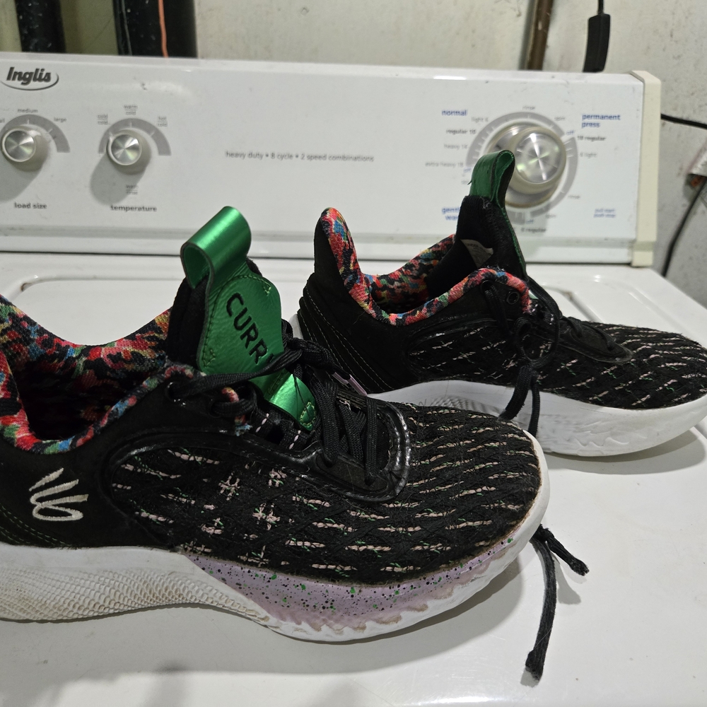 Under Armour Black and Multicolor Kids' Sneakers